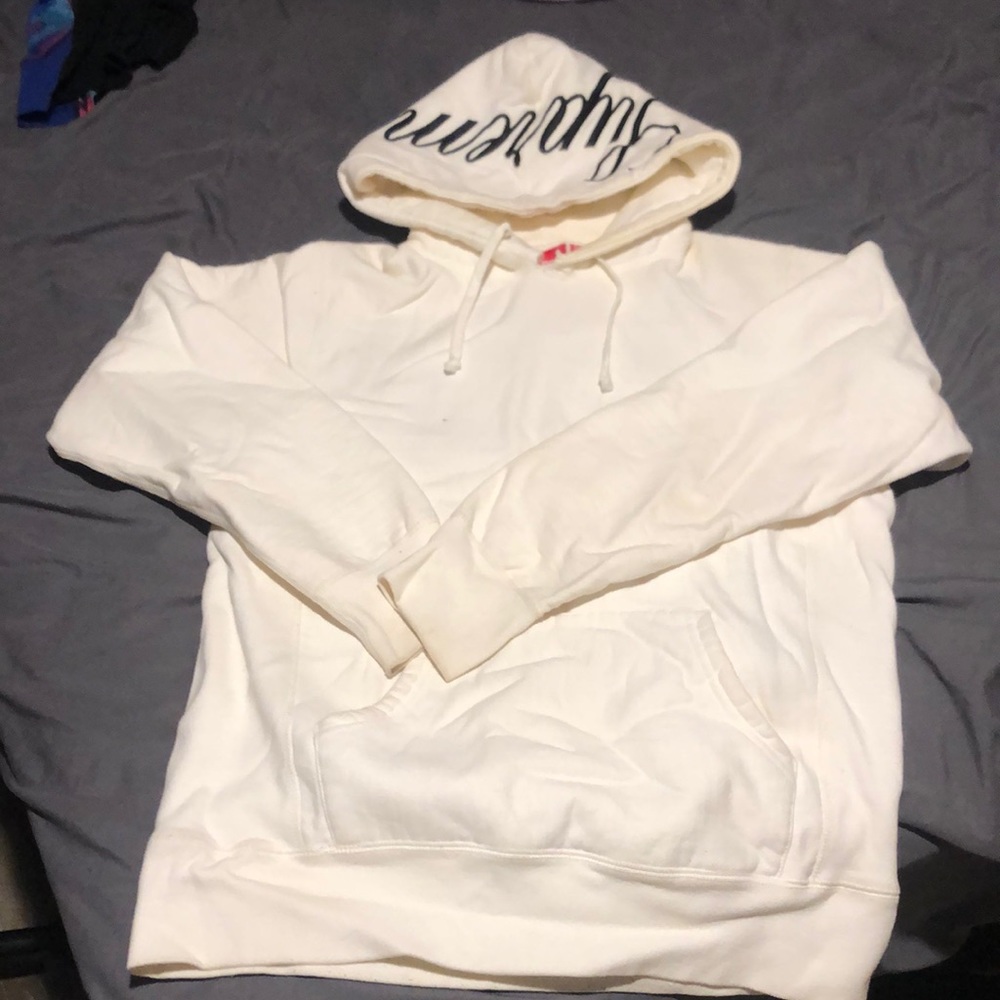 Supreme embroidered cursive hoodie